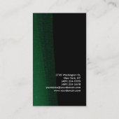 グリーンブラックパターユニークン名刺 名刺 (裏面)