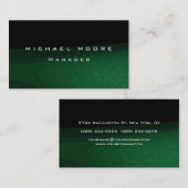 グリーンブラックパターユニークン管理名刺 名刺 (正面/裏面)