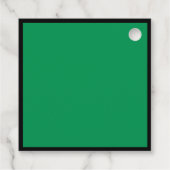 グリーンブラックパーソナライズされた卒業会 フェイバータグ (裏面)