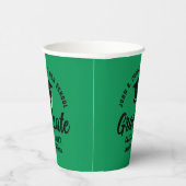 グリーンブラックパーソナライズされた卒業会 紙コップ (右)