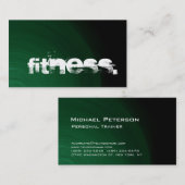 グリーンブラックパーソナルトレーナーフィットネス名刺 名刺 (正面/裏面)