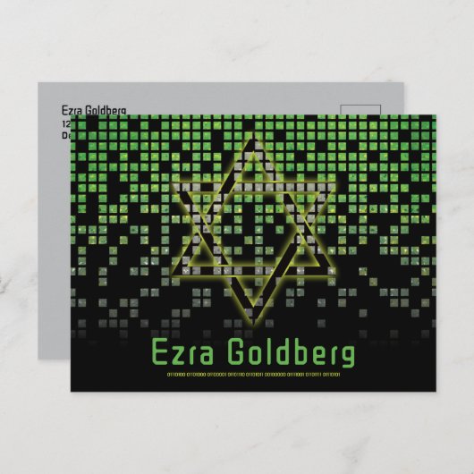 グリーンブラックビデオゲームゲーマーバー(ユダヤ教の)バル・ミツバーありがとう ポストカード (正面/裏面)