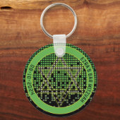 グリーンブラックビデオゲームゲーマーバー(ユダヤ教の)バル・ミツバー キーホルダー (正面)