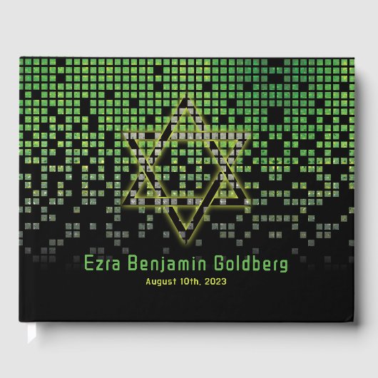 グリーンブラックビデオゲームゲーマーバー(ユダヤ教の)バル・ミツバー ゲストブック (正面)