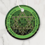 グリーンブラックビデオゲームゲーマーバー(ユダヤ教の)バル・ミツバー フェイバータグ (裏面)