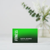 グリーンブラックフィットネスパーソナルトレーナー名刺 名刺 (スタンド正面)