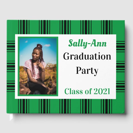 グリーンブラックフォト卒業パーティー ゲストブック (正面)