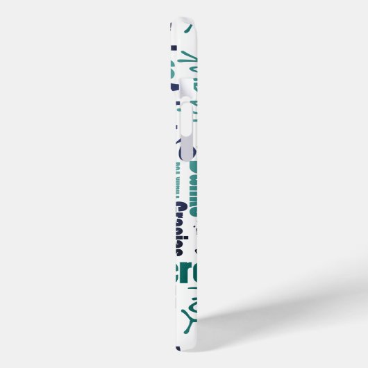 グリーンブラックブルーサンキュータイポグラフィワードコラージュ Case-Mate iPhoneケース (裏面 / 左)