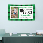 グリーンブラックプライド学校カラー卒業 横断幕 (トレードショー)