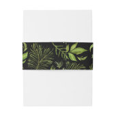 グリーンブラックボタニカルウォーター結婚カラー 招待状ベリーバンド (裏面例)