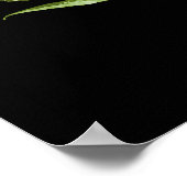 グリーンブラックボタニカル結婚のウェルカムサイン ポスター (角)