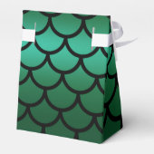 グリーンブラックマーメイドはかりで測ファンタジー誕生日パーティー フェイバーボックス (裏面サイド)