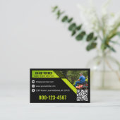 グリーンブラックモダン造園ロ気にーン 名刺 (スタンド正面)