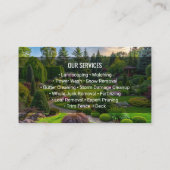 グリーンブラックモダン造園ロ気にーン 名刺 (裏面)