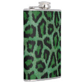グリーンブラックレオパードアニマルプリント フラスク (右)