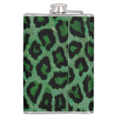 グリーンブラックレオパードアニマルプリント フラスク (裏面)