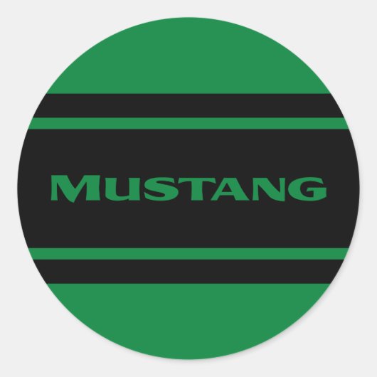 グリーンブラックレースストライプズのシフトノブステッカー ラウンドシール (正面)