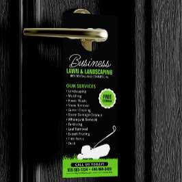 グリーンブラックローン造園サービスLAWNCARE MOW ドアノブサイン