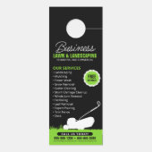 グリーンブラックローン造園サービスLAWNCARE MOW ドアノブサイン (裏面)
