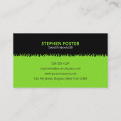 グリーンブラックローン造園サービスLAWNCARE MOW 名刺 (裏面)