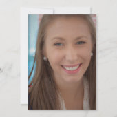 グリーンブラック卒業キャップパーティー写真 招待状 (裏面)