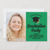 グリーンブラック大学院写真2025卒業パーティー 招待状 (正面)