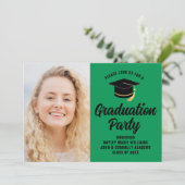 グリーンブラック大学院写真2025卒業パーティー 招待状 (スタンド正面)
