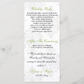 グリーンブラック結婚式 プログラム (裏面)