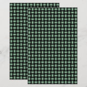 グリーンブラック織り模様 便箋 (正面/裏面)