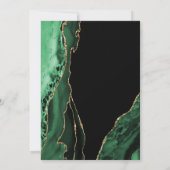 グリーンブラック金ゴールドアゲートサプライズ30歳の誕生日 招待状 (裏面)