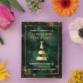 グリーンブラック金ゴールドモダンクリスマスイブパーティー シーズンカード