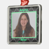 グリーンブラック&グレーダマスクキープスオーナメント メタルオーナメント (左)