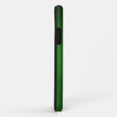 グリーンブラッシュアルミニウムメタルルックモノグラム Case-Mate iPhoneケース (裏面/右)