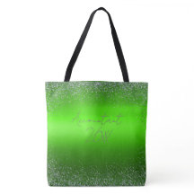 グリーンブラッシュメタルグリッターモノグラムシンプル |