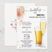 グリーンブラボー & ブリューズ カップルシャワー 招待状 (正面/裏面)