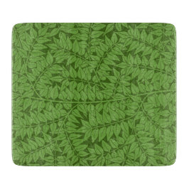 グリーンブランチパターン（ジャングルアート） （ウィリアム・モリス） カッティングボード