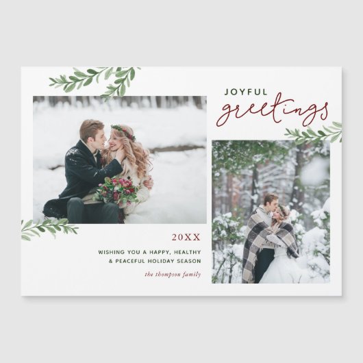 グリーンブランチ2フォトマグネティックホリデーカード (正面)