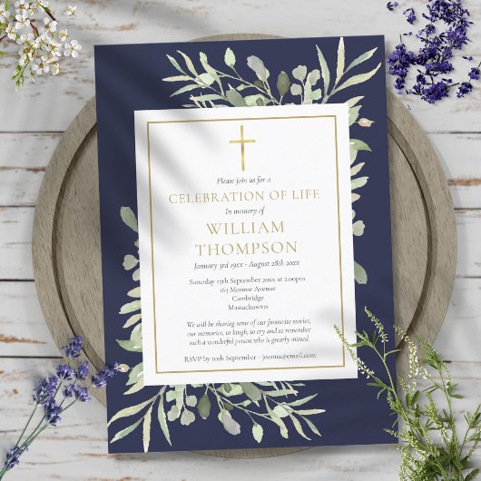 グリーンブルの人生祝祭　葬儀 招待状