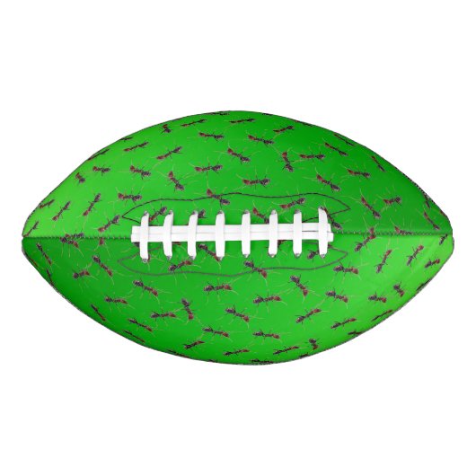 グリーンブルアリ、カスタマイズ可能なサッカー アメリカンフットボール (正面)