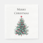 グリーンブルゴーニュのクリスマスツリーオーナメント スタンダードランチョンナプキン (正面)