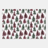 グリーンブルゴーニュのクリスマスツリーオーナメント ラッピングペーパーシート (正面3)