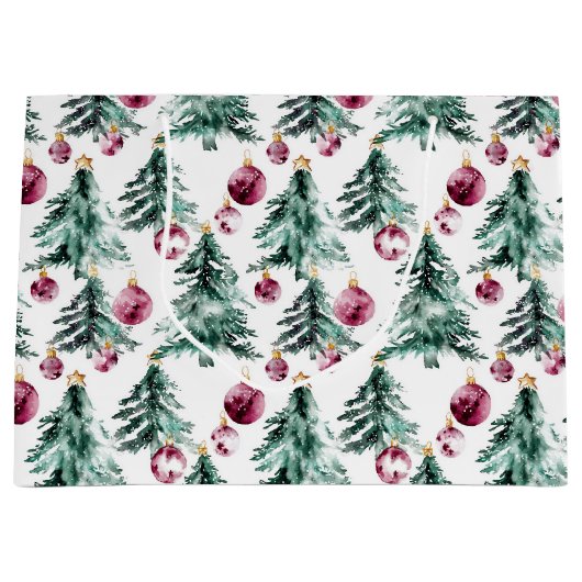 グリーンブルゴーニュのクリスマスツリーオーナメント ラージペーパーバッグ (正面)