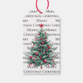 グリーンブルゴーニュクリスマスツリーズオーナメント引用文 ギフトタグ (正面)