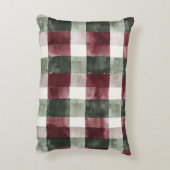 グリーンブルゴーニュストライプーのクリスマス アクセントクッション (裏面(縦))