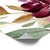 グリーンブルゴーニュフローラリハーサルディナーウェルカム ポスター (角)