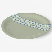 グリーンブルーとティール（緑がかった色） ペーパープレート (アングル)