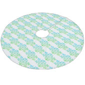 グリーンブルーの雪の結晶クリスマスツリースカート フリース ツリースカート (アングル)