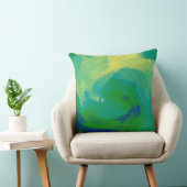 グリーンブルーイエロー抽象芸術 クッション (椅子)