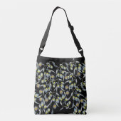 グリーンブルーオリーブ水彩手色彩の鮮やか形 クロスボディバッグ (裏面)