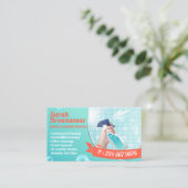 グリーンブルーオレンジハウスクリーニング 名刺 (スタンド正面)